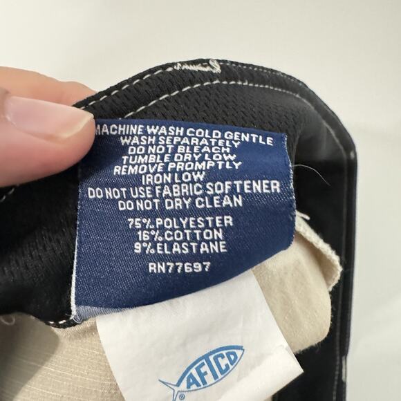 Aftco Men's Fishing Shorts Sz 36 Light Tan Brown Cargo Stretch Lightweight - Picture 6 of 10